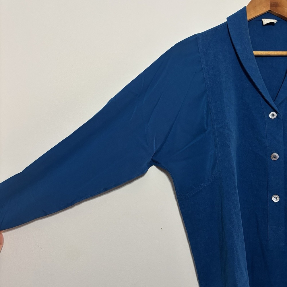 Poetry Deep Blue Button-Front Tunic - Picture 3 of 10